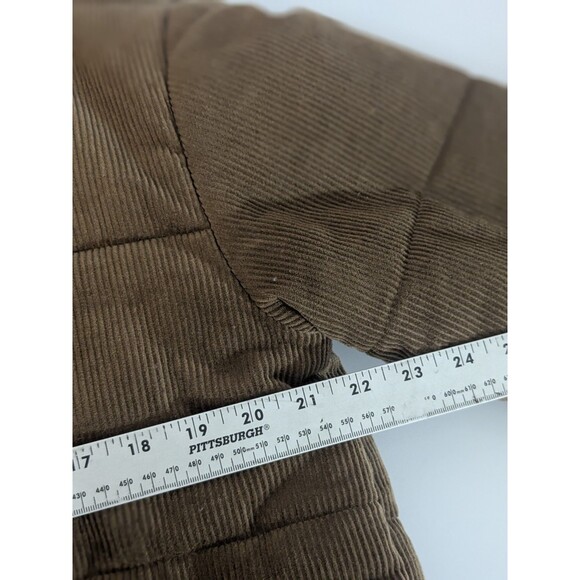 Reason Brand Corduroy Newport Brown Puffer Jacket Mens Size Medium - Picture 3 of 8